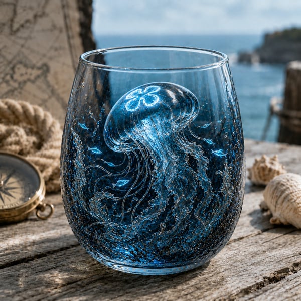 🌊 Release The Kraken Pirate Glass Collection | 7-Piece Legendary Ocean Treasure Crystal Set for Whiskey Lovers & Home Bar Collectors ⚓✨