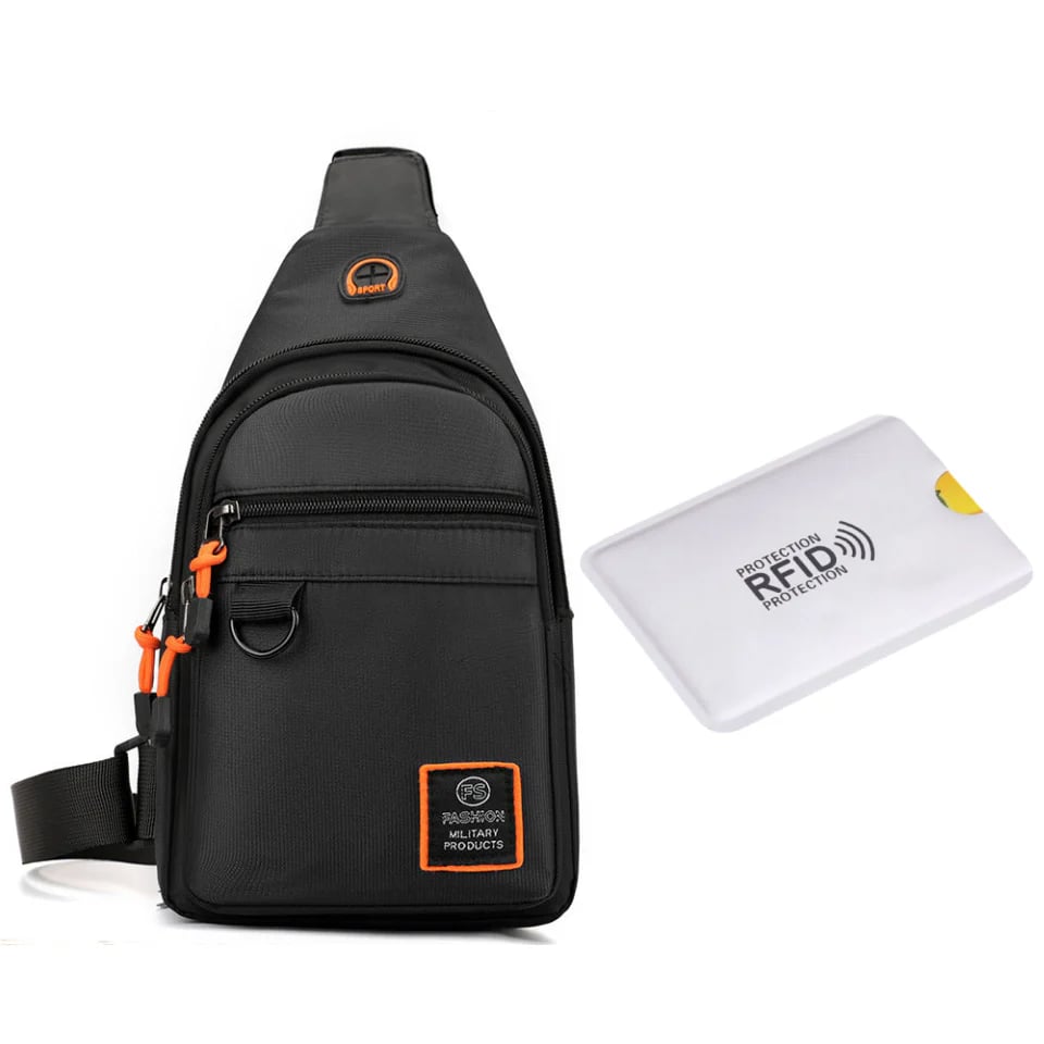 🎒💦 Waterproof Multi-Pocket Sling Bag — Lightweight & Anti-Theft ✨