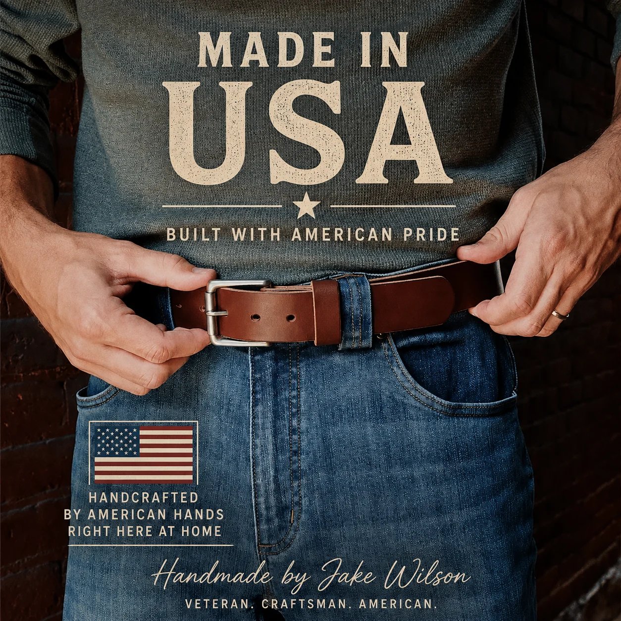 🔥100% Handmade Full-grain Buffalo Leather Belt (𝐉𝐚𝐤𝐞 𝐖𝐢𝐥𝐬𝐨𝐧 𝐇𝐚𝐧𝐝𝐦𝐚𝐝𝐞®) - BUY 2 FREE SHIPPING - Dark Brown / 32-36