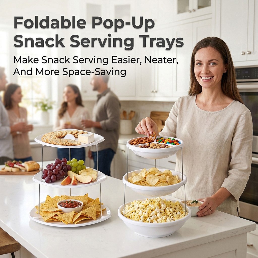 Foldable Pop-Up Snack Serving Trays