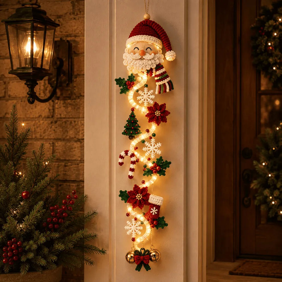 🔥Last day with huge discounts!– 🎄Glowing Christmas Door Hanger | 6 Festive Lighted Designs with Warm Glow, Dimensional Details & Space-Saving Vertical Décor ✨