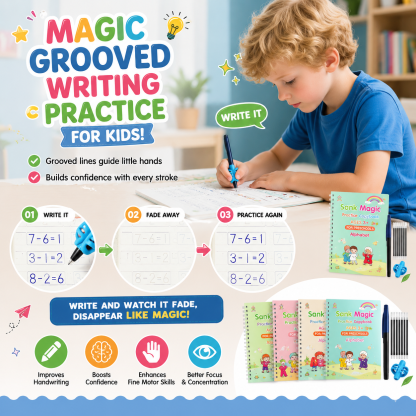 Kids Practice Copybook Set (4Pcs/Set)