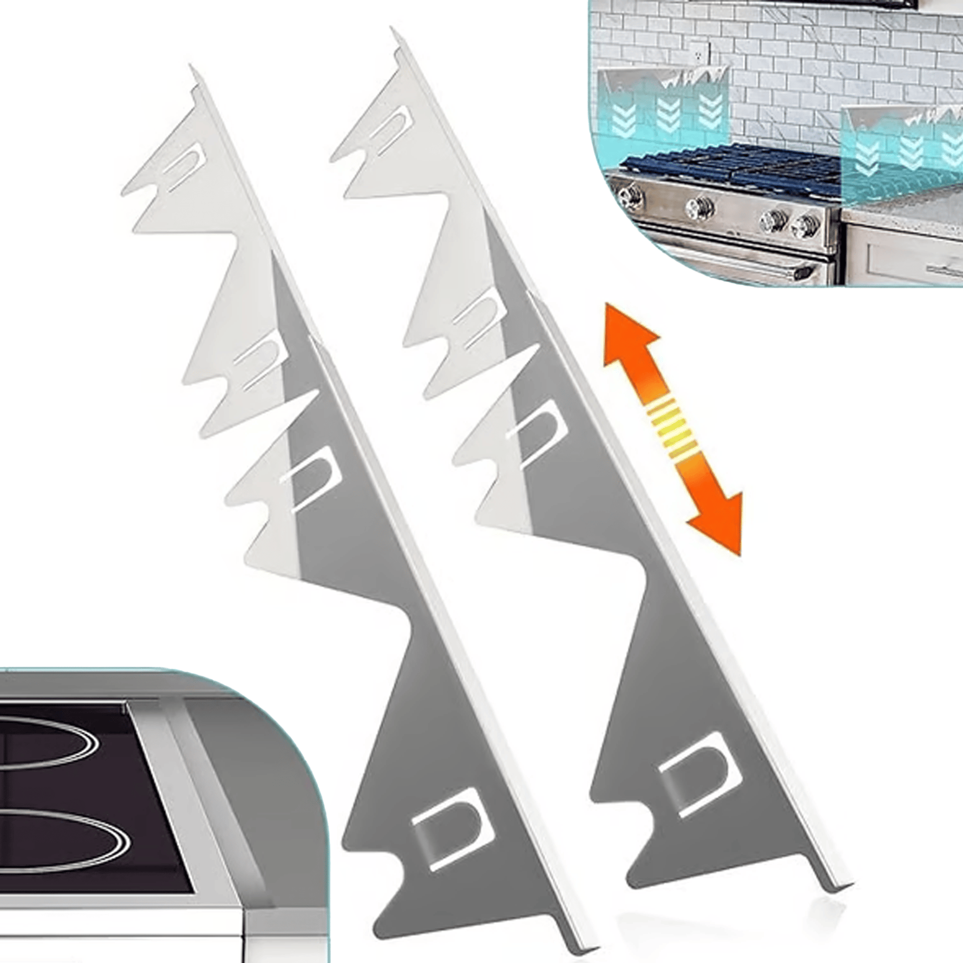 🔥 🎁Retractable Stainless Steel Stove Gap Covers