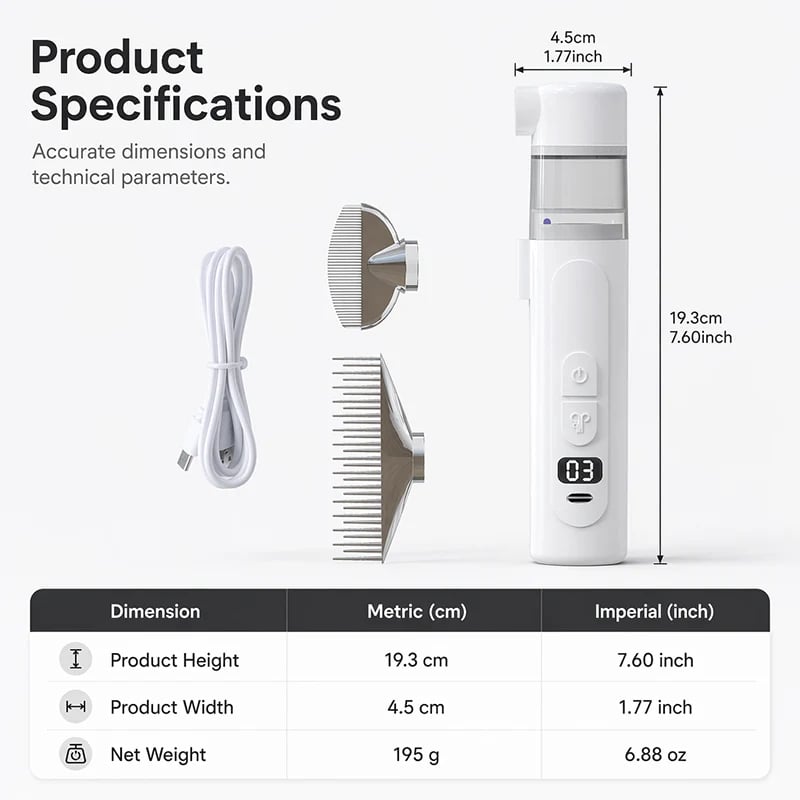 🔥Electric Pet Flea Remover and Detangling Comb