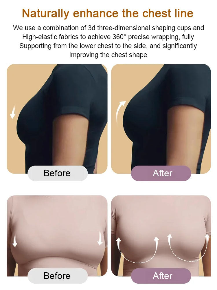 Seamless Wireless Full-Coverage Bra