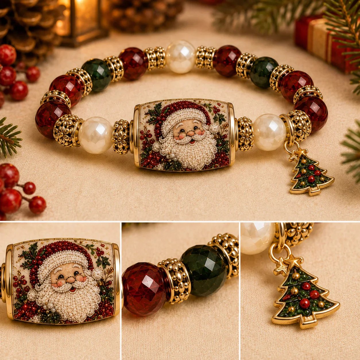 💥 Last Day 49% OFF – 🎄  Christmas Magic Collection Bracelet – Limited Edition Holiday Charm Bracelet
