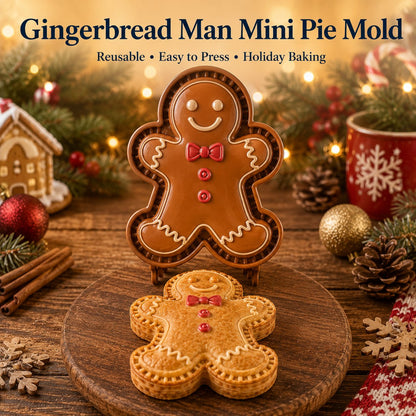 ⏳ Last Day50% OFF – 🎄 9-Design Christmas Mini Pie Mold Collection | Reusable Embossed Molds for Shaping Detailed Santa, Snowman, Reindeer, Tree & Holiday Pies 🥧✨
