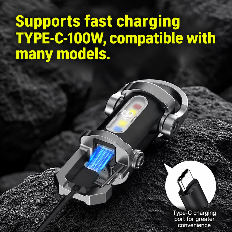 【3-in-1 Multifunction】SOS Emergency Light Flashlight