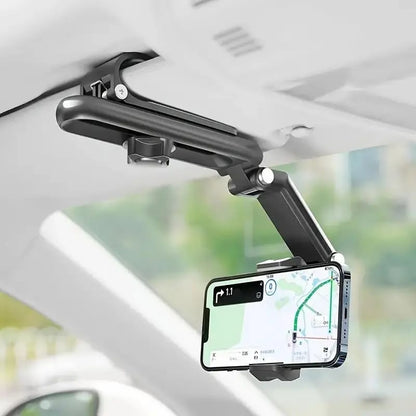 🔥HOT SALE-📱New 1080° Multi-function Sun Visor Universal 360 Degree Rotating Phone Holder✨