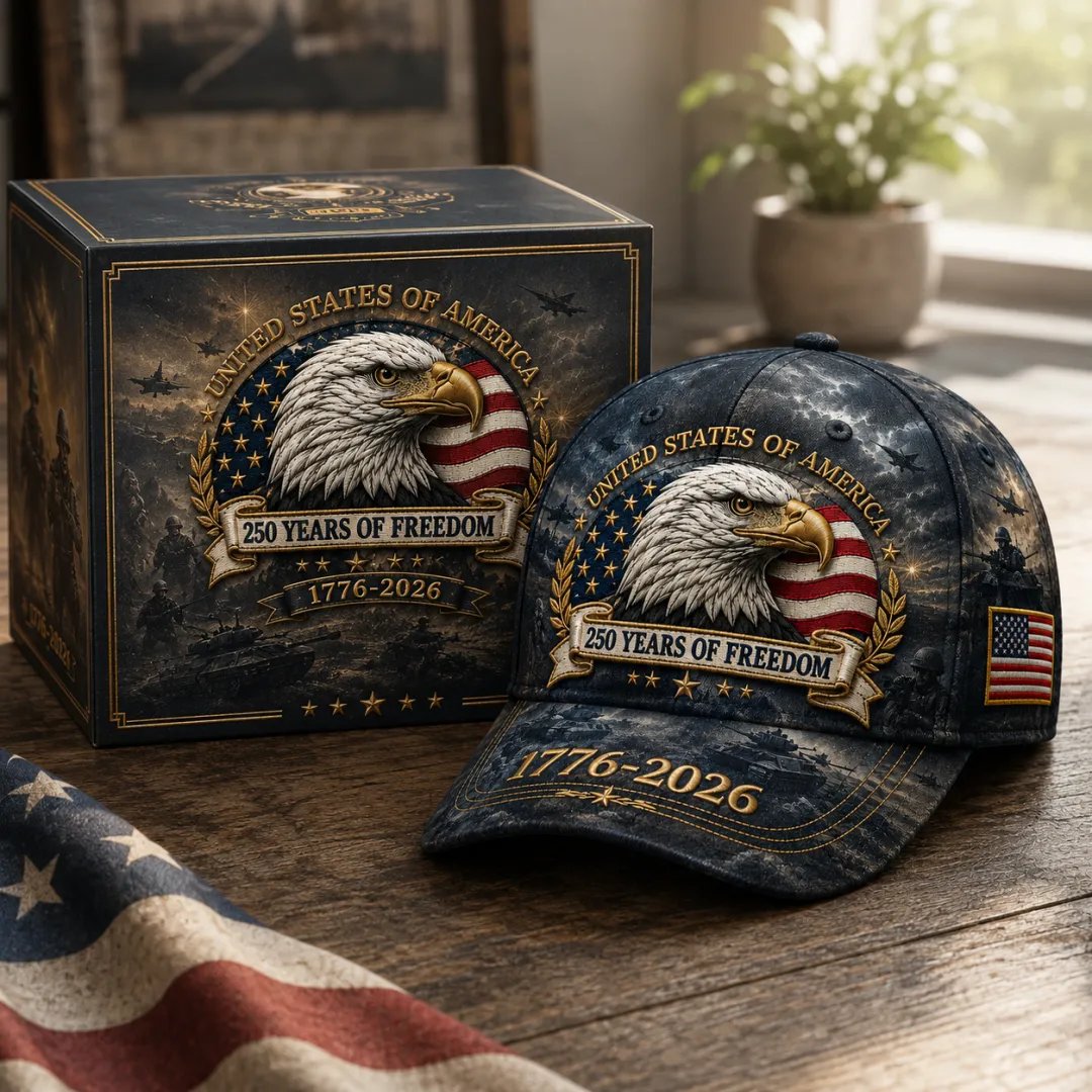 ✨250 Years of Freedom Eagle Cap | Patriotic Vintage Baseball Hat – 1776–2026 American Tribute Edition