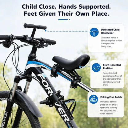 Front-Mounted Kids Bike Seat Set