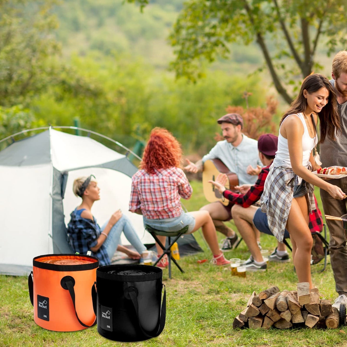 ⏰Limited Stock 50% OFF🧺💦🎣Portable Foldable Water Bucket - Perfect for Fishing, Camping, Traveling!!