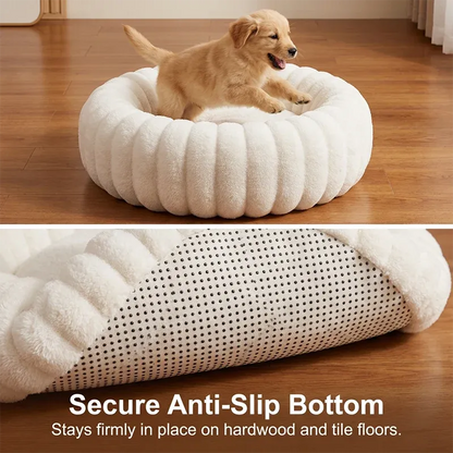 🎉 2026 Sale — Over 52,000 Sold! 🐾 Ultra-Soft Round Calming Cat & Dog Bed – Raised Rim Design 🛌