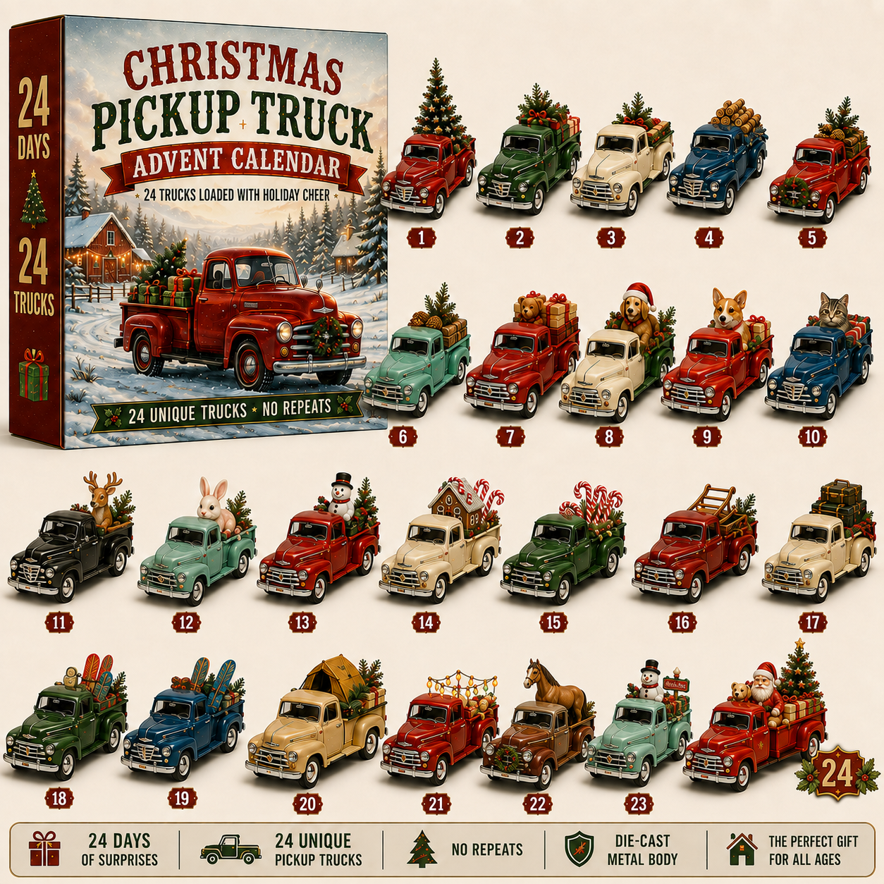🎄 24-Day Vehicle Advent Calendar