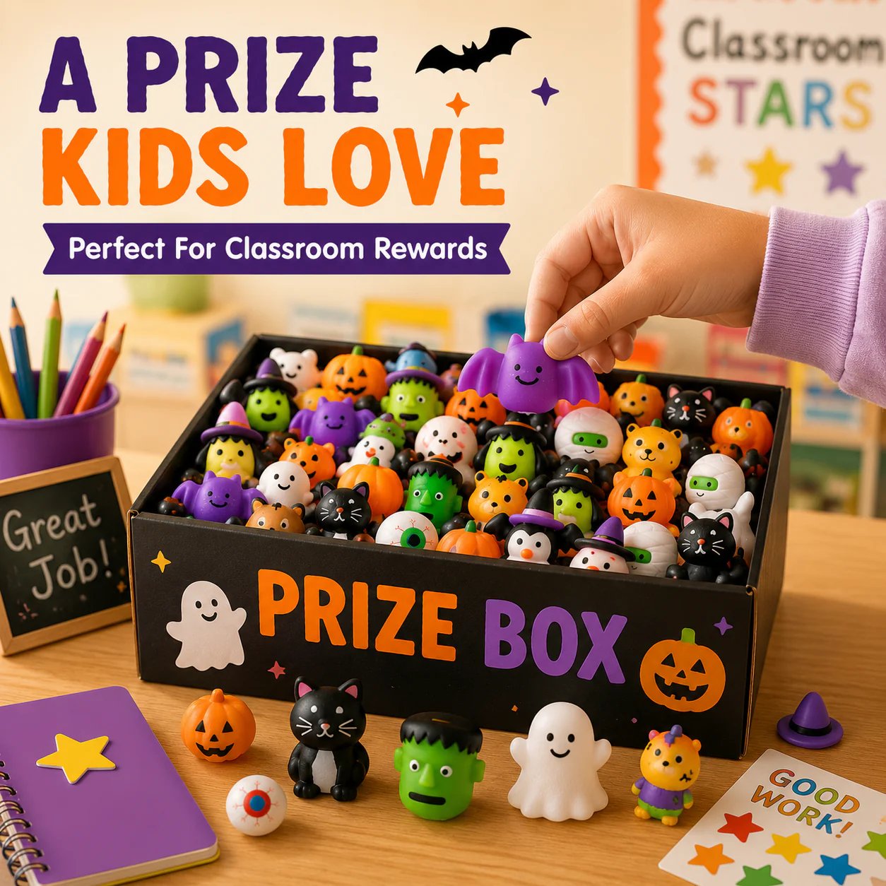 🎃 Bulk Halloween Mini Squishy Toys – 30/50/100PCS Party Favors for Kids