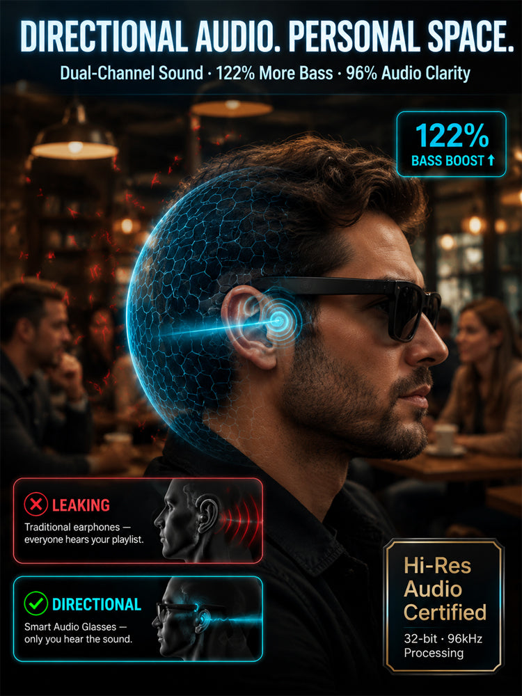AR Smart Glasses: 100% Offline Translation and Adaptive Zoom.