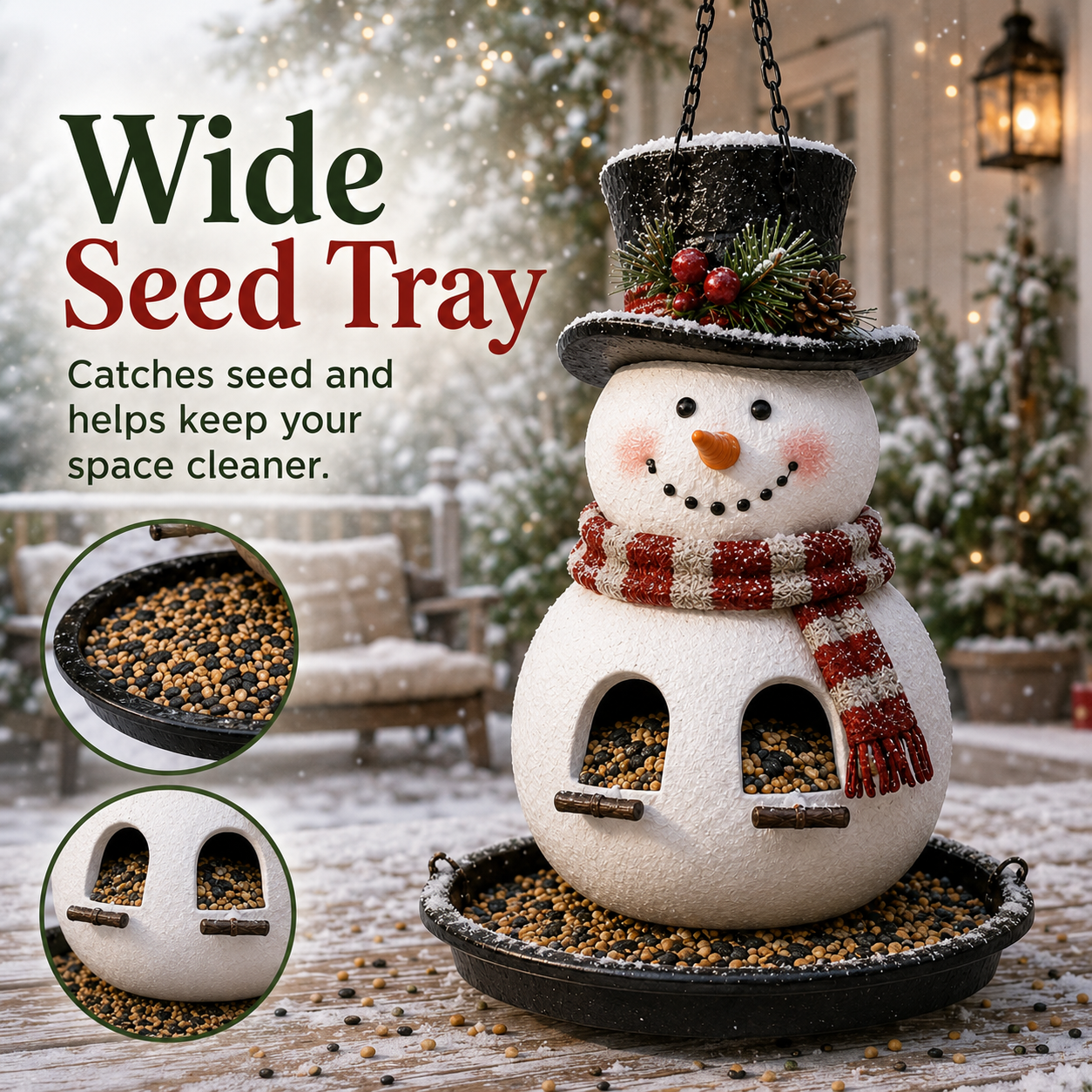 ⛄ Festive Christmas Hanging Bird Feeders – Weatherproof Wild Bird Care for Garden & Patio 🌲✨