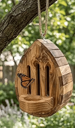 🔥 LAST DAY 50% OFF - 🦋 Handmade Butterfly House with Feeder Station