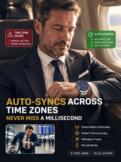⌚ Swiss Pilot Watch｜Authentic Swiss‑handcrafted, microscope‑calibrated movement, lifetime‑no‑replace solar movement, professional 20ATM waterproof 💧