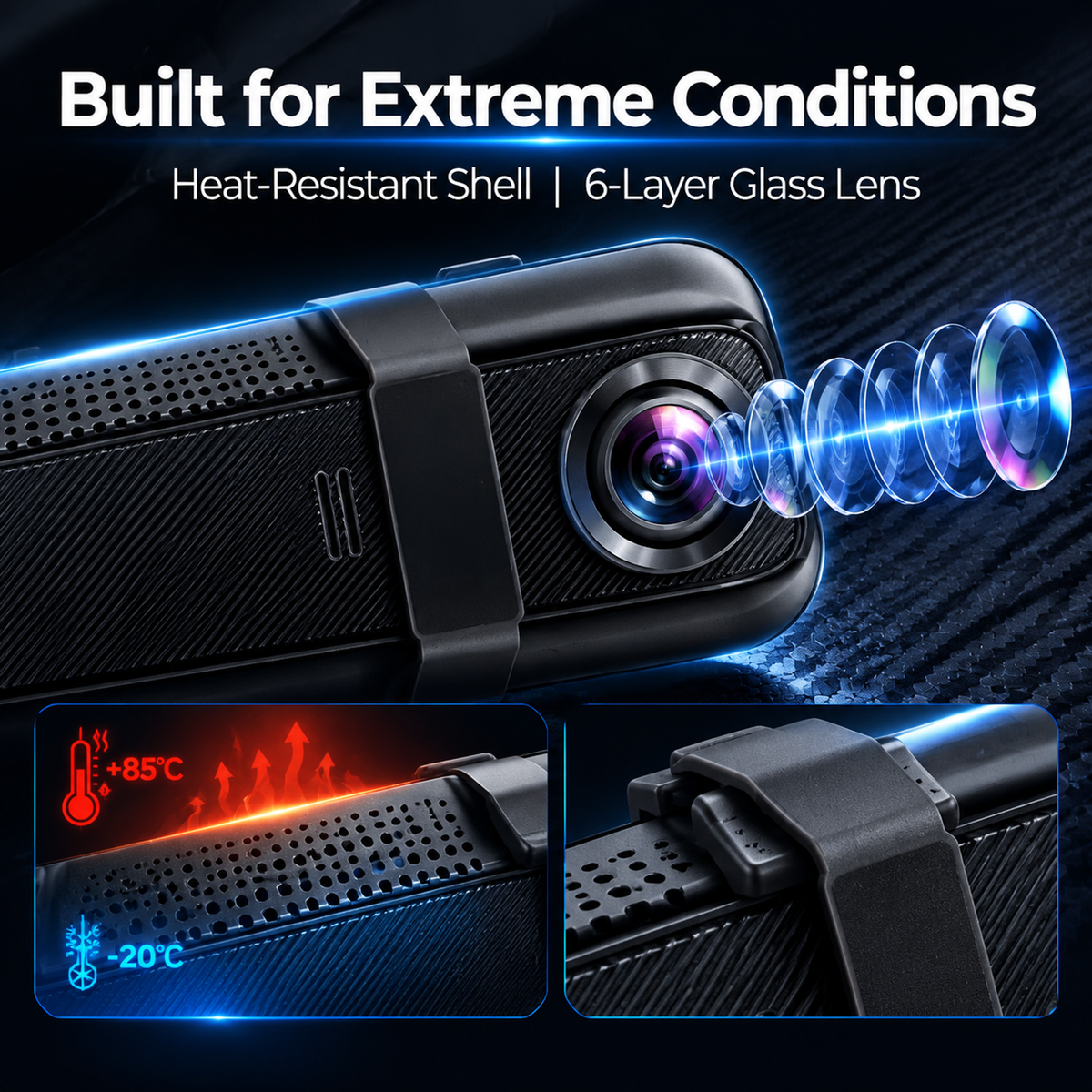 💥50% OFF 🚗🎥Dual-Lens Rearview Mirror Dash Cam