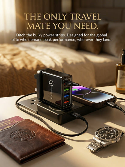 🔋4-Port GaN Charger | Save Battery Life | Fast Charge 4 Devices | Travel Friendly | 50% Off⚡