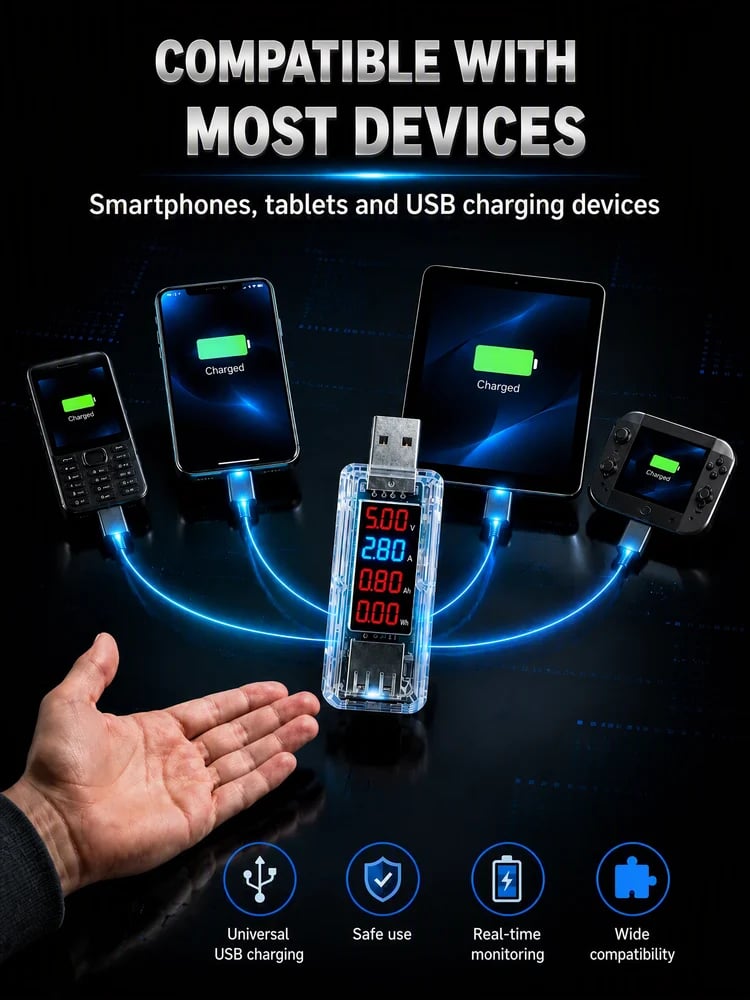 🔋 USB Battery Regenerator & Activation Tester with Digital LED Display ⚡