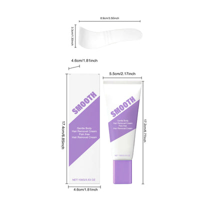 Bikini Pain-Free Hair Removal Cream for Sensitive Skin,Gentle Citrus Sensitive Skin Hair Removal Cream&Spray