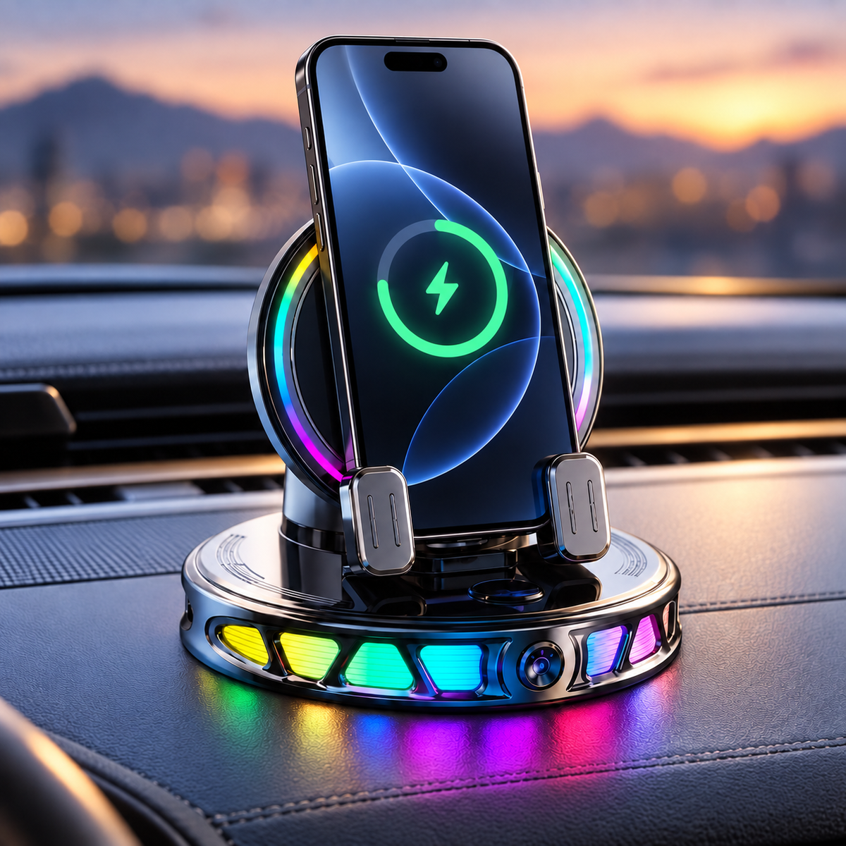 360° RGB Wireless Car Mount