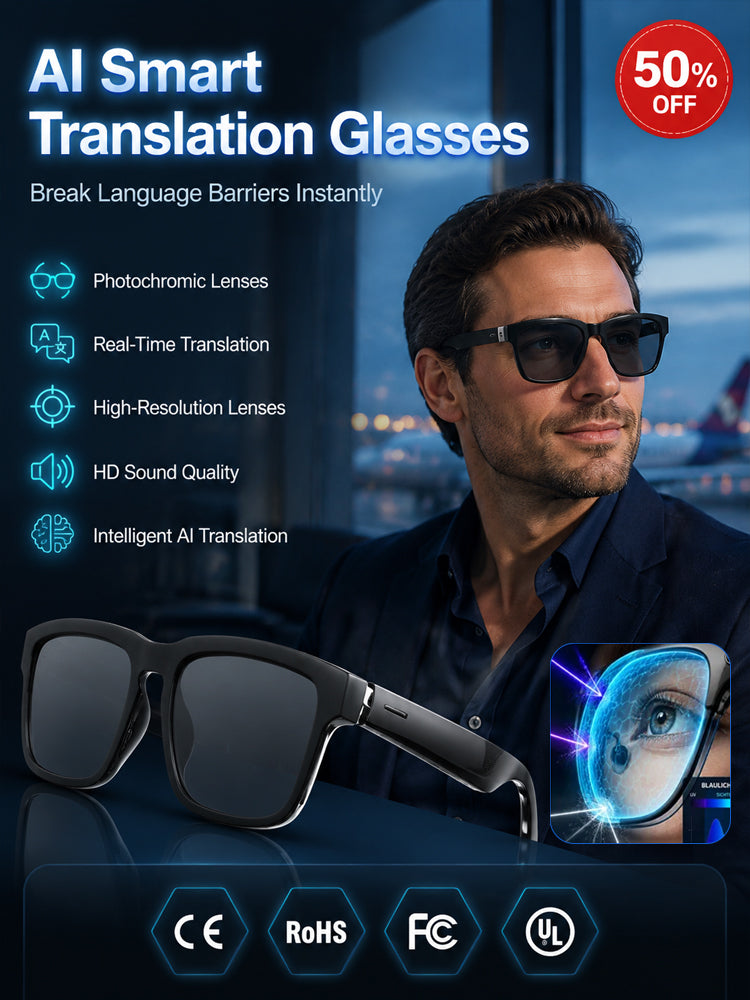 AR Smart Glasses: 100% Offline Translation and Adaptive Zoom.
