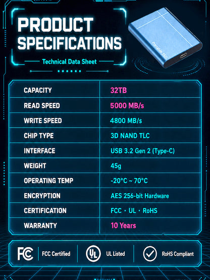 [Mobile and PC compatible] High-speed solid-state drive