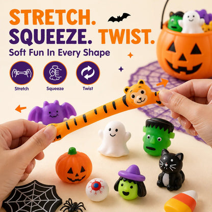 🎃 Bulk Halloween Mini Squishy Toys – 30/50/100PCS Party Favors for Kids