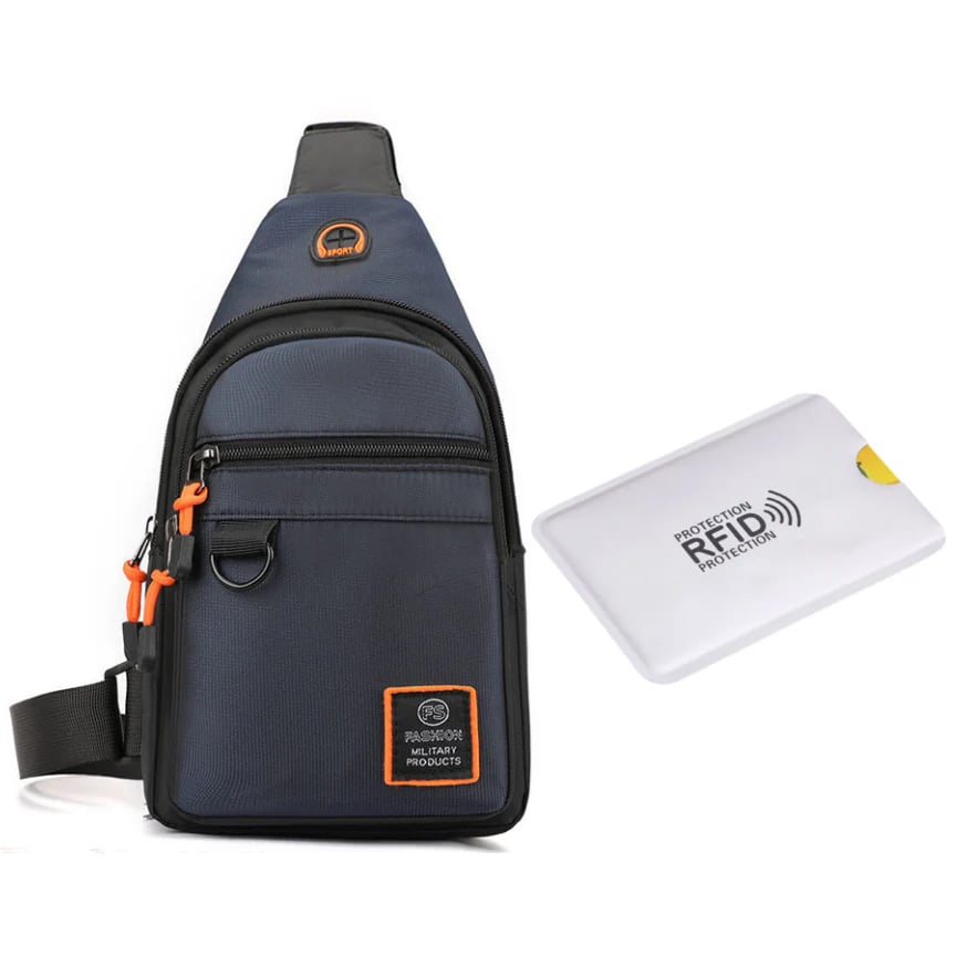 🎒💦 Waterproof Multi-Pocket Sling Bag — Lightweight & Anti-Theft ✨