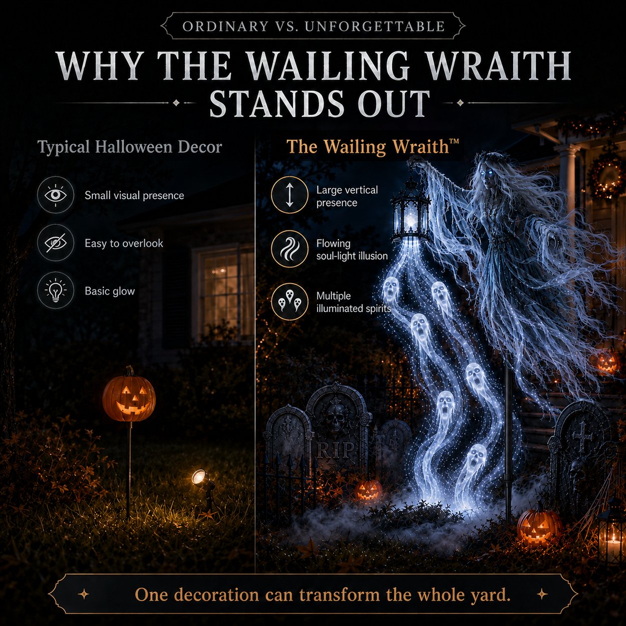 🔥Today 59% OFF🎁 - 💀Halloween Ghostly Animated Cemetery Lights