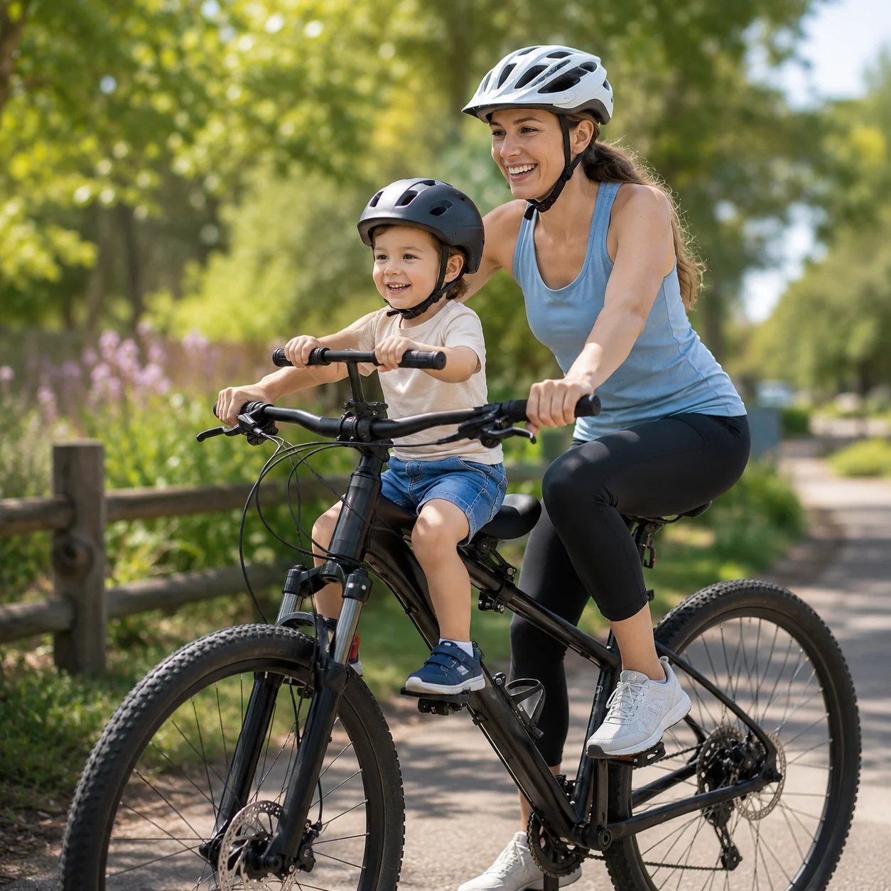 Front-Mounted Kids Bike Seat Set
