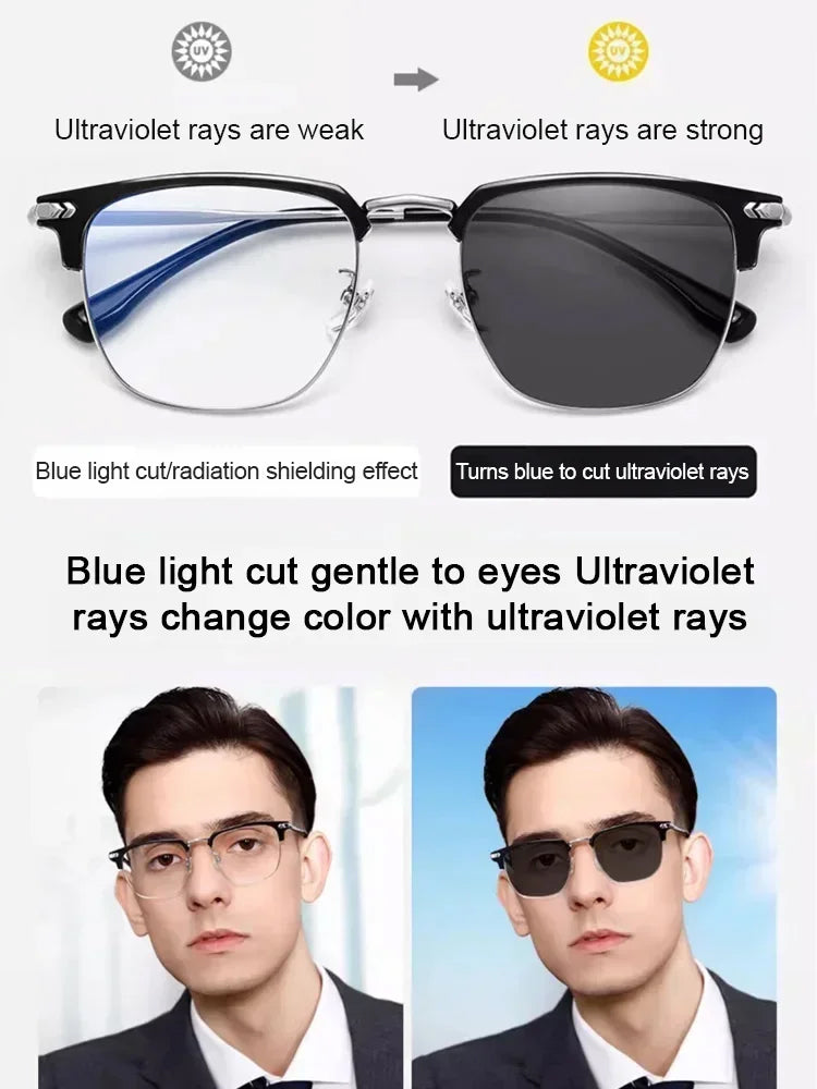 Auto-focus blue light blocking reading glasses