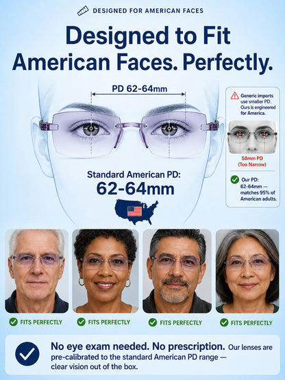 Reading glasses and sunglasses combined — no more hauling a second pair around!