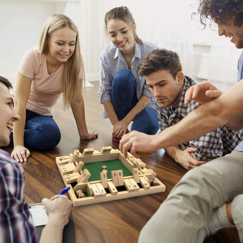 🔥Only 10 Sets Left!🕹️SHUT THE BOX-WOODEN DICE BOARD GAME