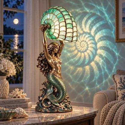✨ Moon Tide Mermaid Nautilus Lamp🐚✨