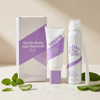 Bikini Pain-Free Hair Removal Cream for Sensitive Skin,Gentle Citrus Sensitive Skin Hair Removal Cream&Spray