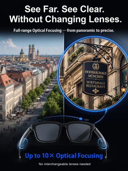 AR Smart Glasses: 100% Offline Translation and Adaptive Zoom.