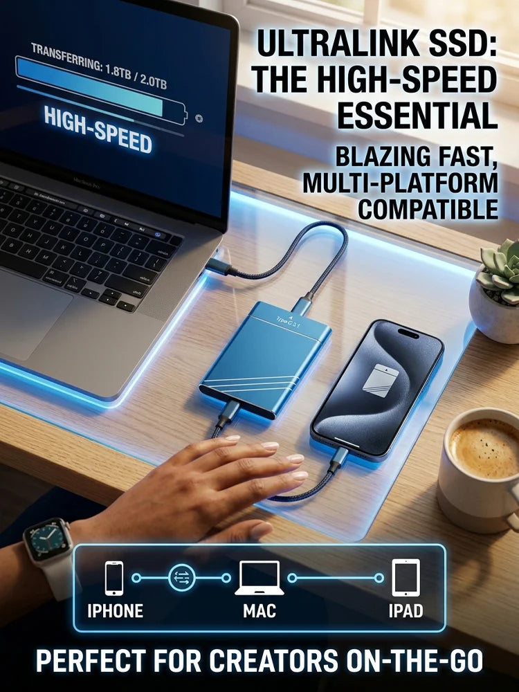 🔥High-speed SSD solid-state portable hard drive