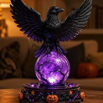 🎃Early Purchase - 50% OFF Now👻Halloween Raven Crystal Ball Lighted Decor
