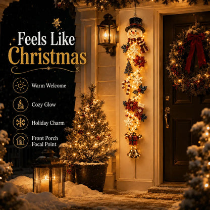 🔥Last day with huge discounts!– 🎄Glowing Christmas Door Hanger | 6 Festive Lighted Designs with Warm Glow, Dimensional Details & Space-Saving Vertical Décor ✨