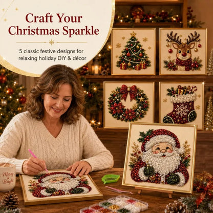 🌲DIY Pearl Diamond Painting Art  Christmas Series Kit -🧘Relaxing & Beginner-Friendly