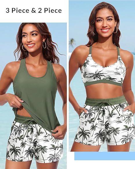 ⏰LAST DAY 57% OFF - 3 Piece Tankini with Shorts🔥