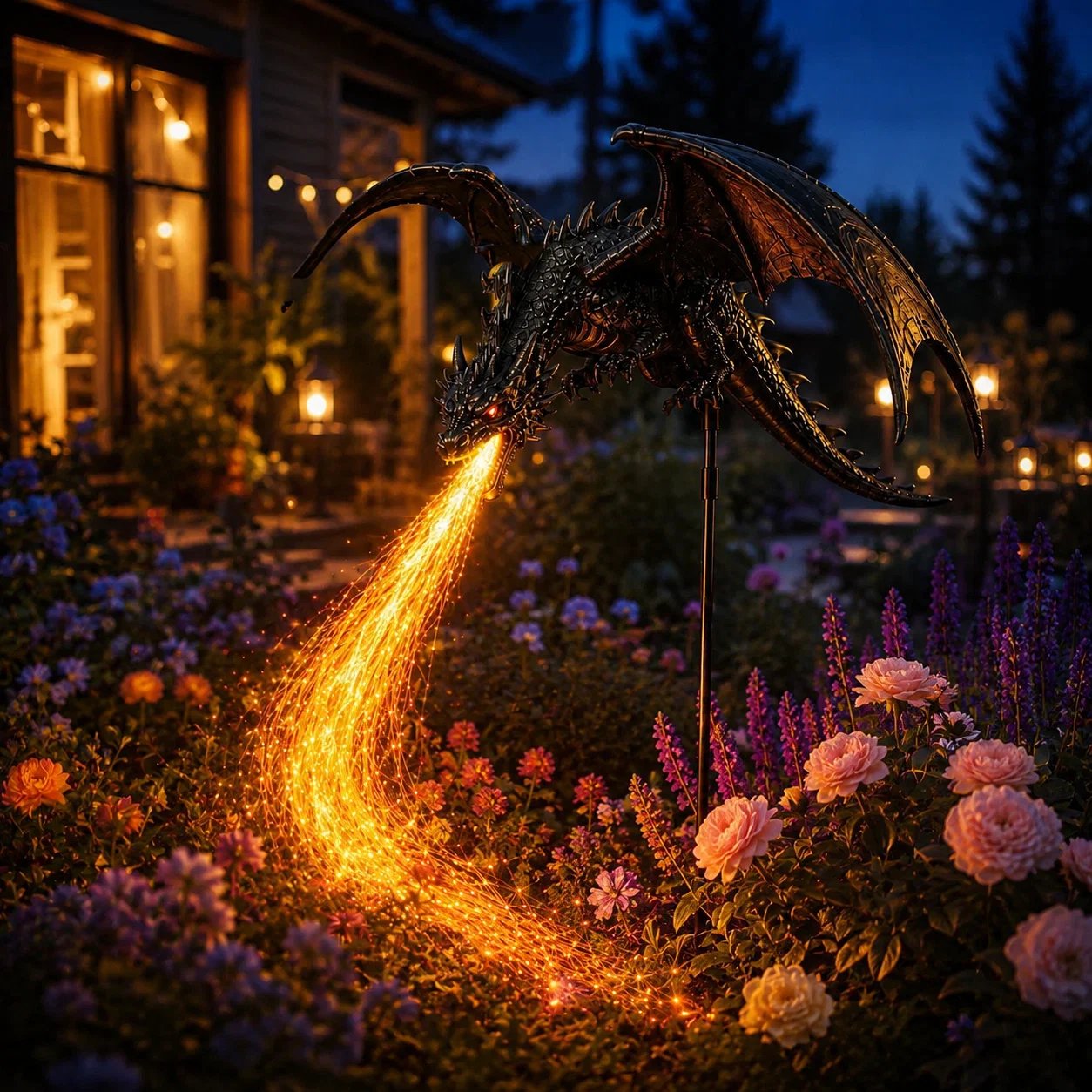 🔥 47% OFF | Solar Fire-Breathing Dragon Garden Stake Light 🐉