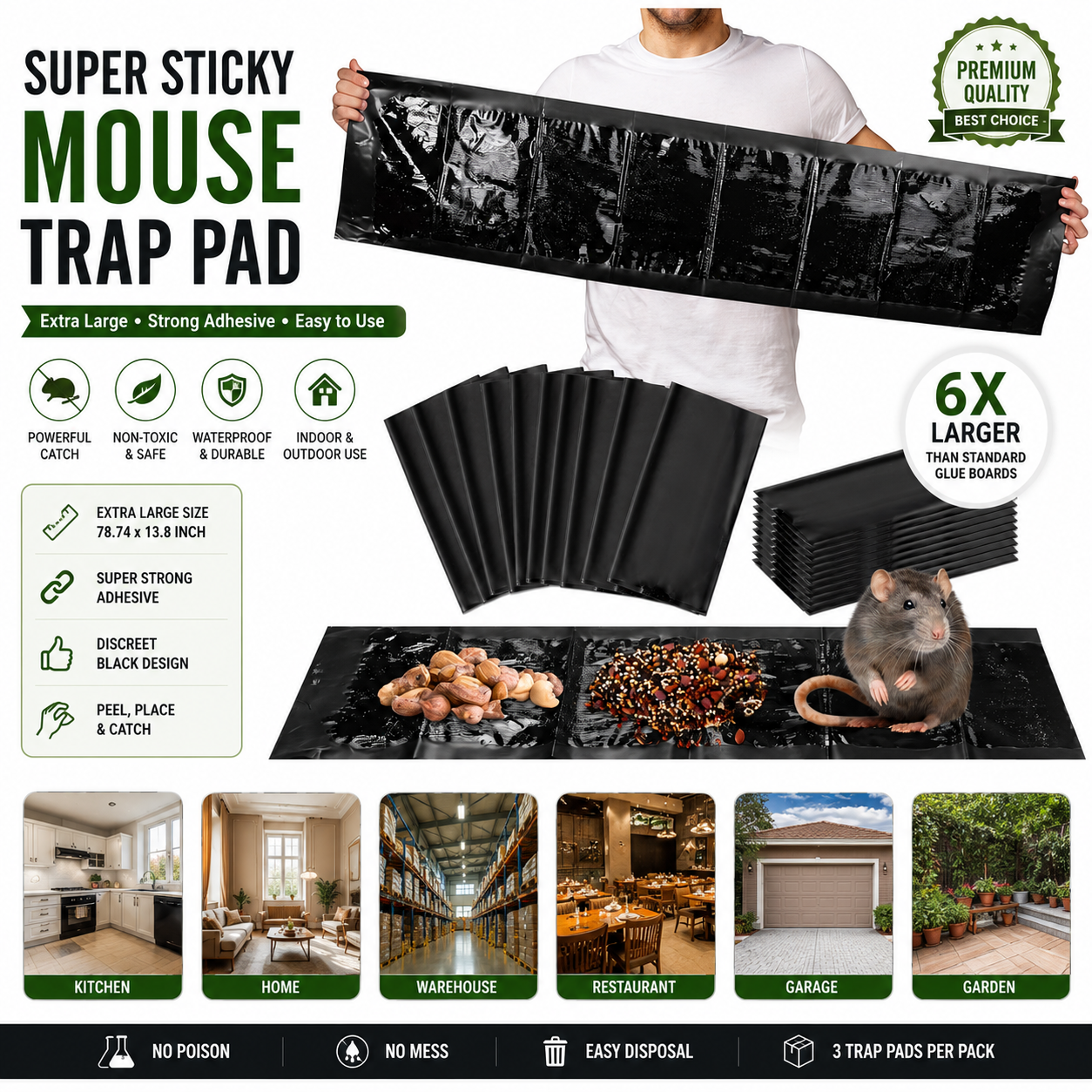 Super Sticky Mouse Trap Pad