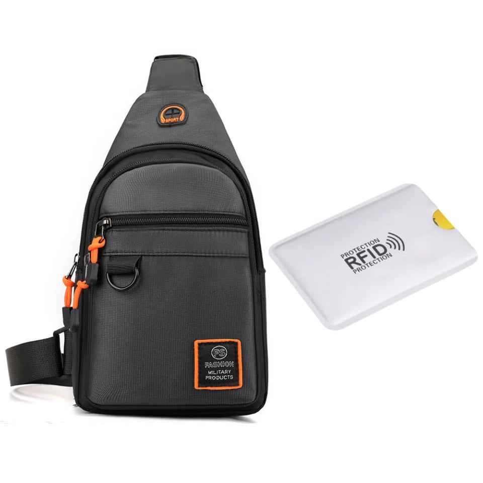 🎒💦 Waterproof Multi-Pocket Sling Bag — Lightweight & Anti-Theft ✨