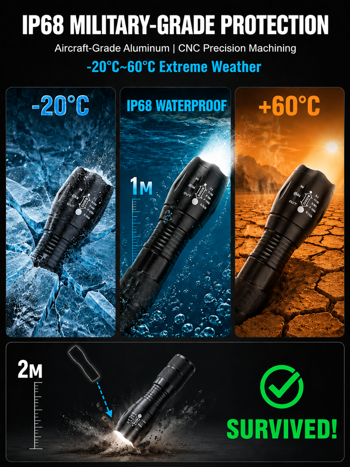 💡 New 2026 white laser flashlight – extraordinary brightness, long range!