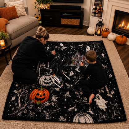 🔥Last Day 48% OFF - 🎃👻Trick Or Trace Halloween Coloring Blanket🎨